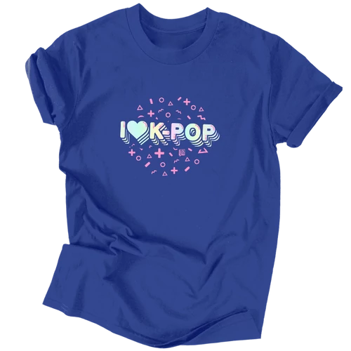 I love K-pop  - Férfi póló (Királykék)
