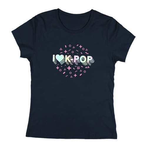 I love K-pop női póló (Fehér)