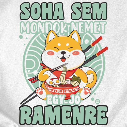 Egy jó ramen női póló (B_Fehér)