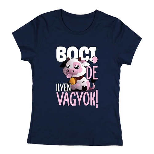 Boci vagyok női póló (Sötétkék)