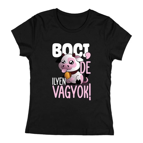 Boci vagyok női póló (Fekete)