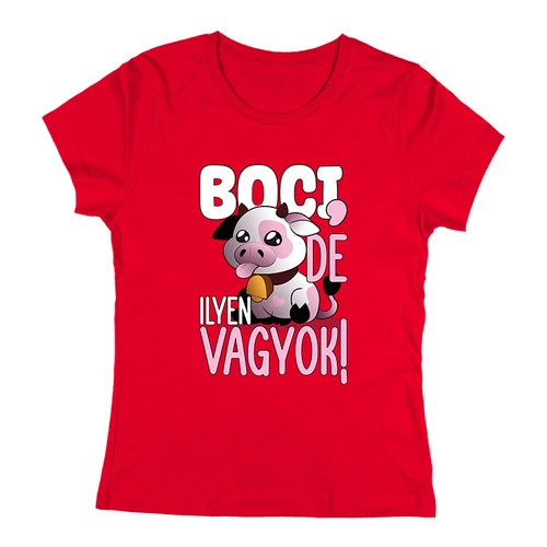 Boci vagyok női póló (Piros)