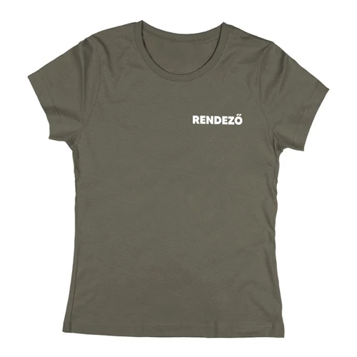 Rendezvényre Rendező feliratos női póló (Grafit)
