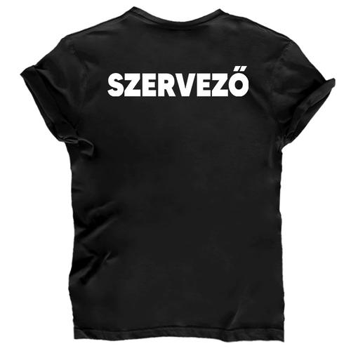 Rendezvényre Szervező feliratos férfi póló (Fekete)