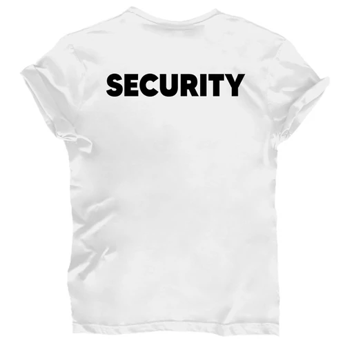 Rendezvényre Security feliratos férfi póló (Fehér)