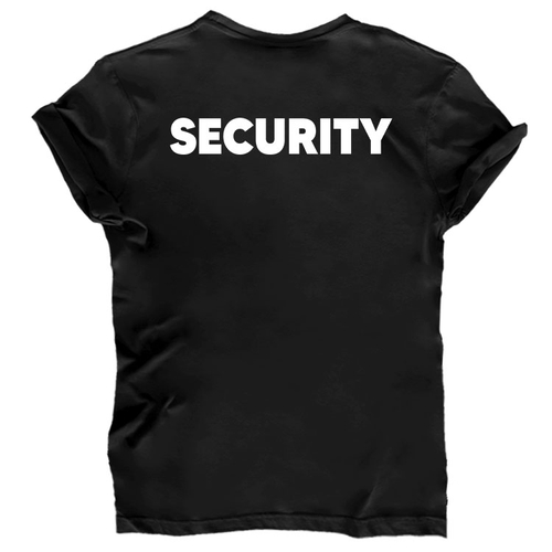 Rendezvényre Security feliratos férfi póló (Fekete)