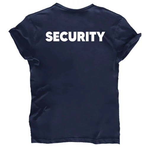 Rendezvényre Security feliratos férfi póló (Sötétkék)