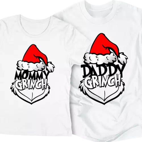 Grinch Anya - Grinch Apa páros póló szett (fehér-fehér)