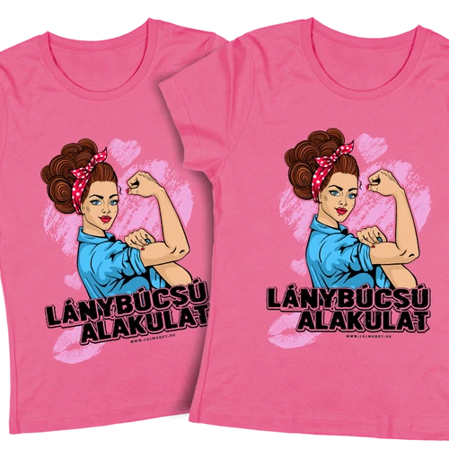 Lánybúcsú alakulat lánybúcsús póló szett (Rózsaszín)