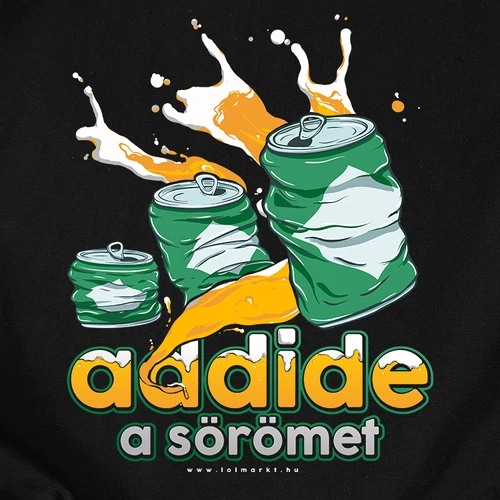 Add ide a sörömet! férfi póló (B_Fekete)