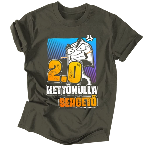 2.0 Sergető férfi póló (grafit)