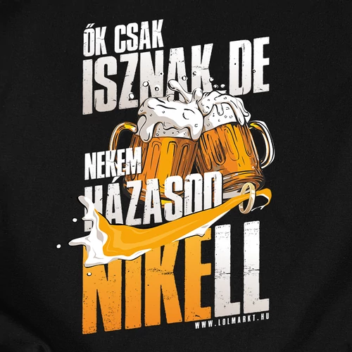 Nekünk inni kell, neki házasodni! férfi póló szett (B_fekete)