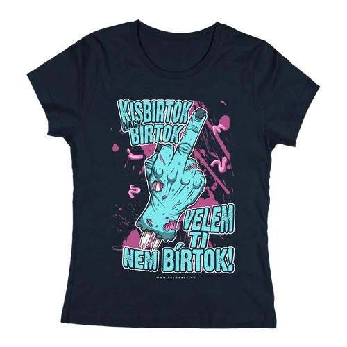 Kisbirtok, nagy birtok női póló (sötétkék)