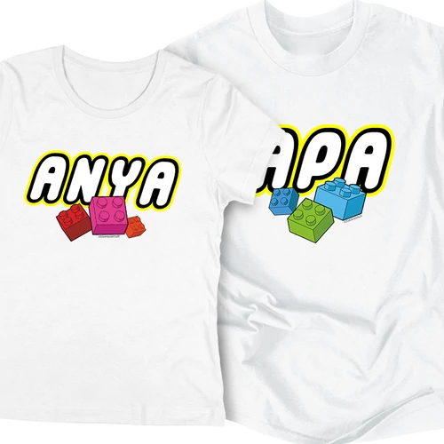 ANYA - APA lego páros póló szett (Fehér)