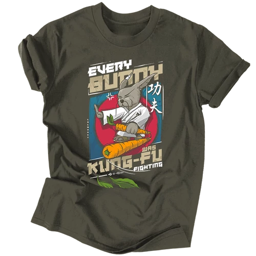 KUNG-FU BUNNY férfi póló (Grafit)