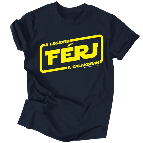 A LEGJOBB FÉRJ A GALAXISBAN férfi póló (navy)