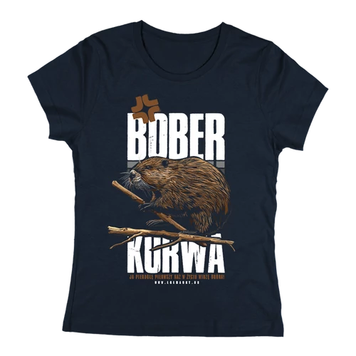 BOBER női póló (navy)