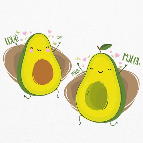 Avokado love&match páros fém bögrék (B_Fehér)