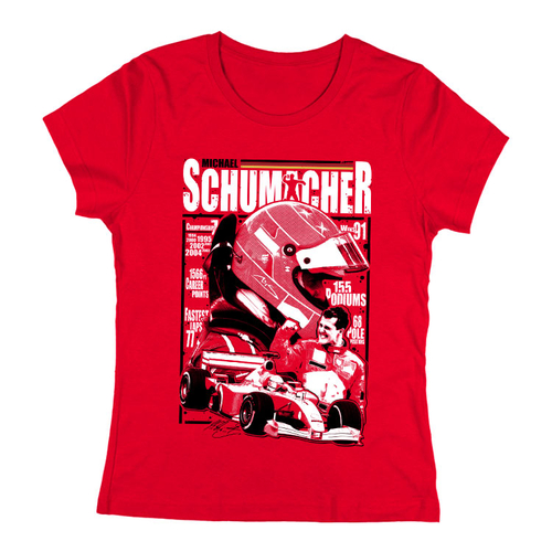Michael Schumacher tribute női póló (Piros)