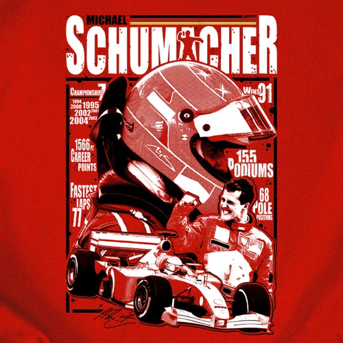 Michael Schumacher tribute női póló (B_Piros)