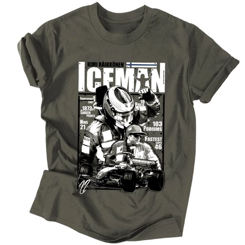 ICEMAN - Kimi Raikkönen Tribute férfi póló (Grafit)