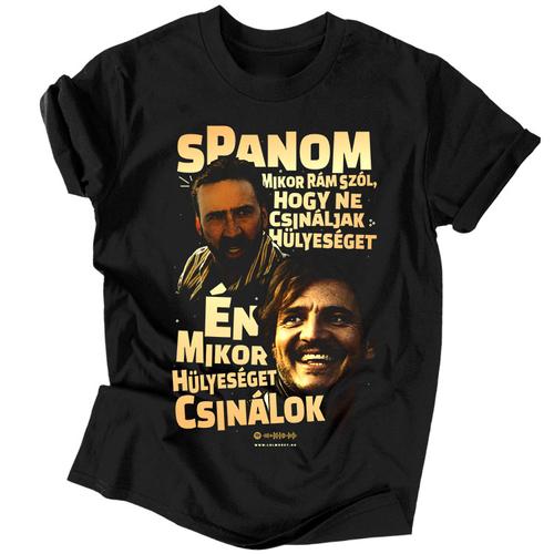 Én mikor hülyeséget csinálok férfi póló (Fekete)