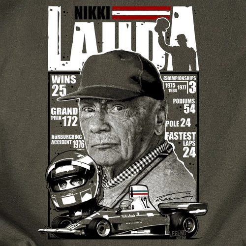 LAUDA - Nikki Lauda Tribute kapucnis pulcsi (B_Grafit)