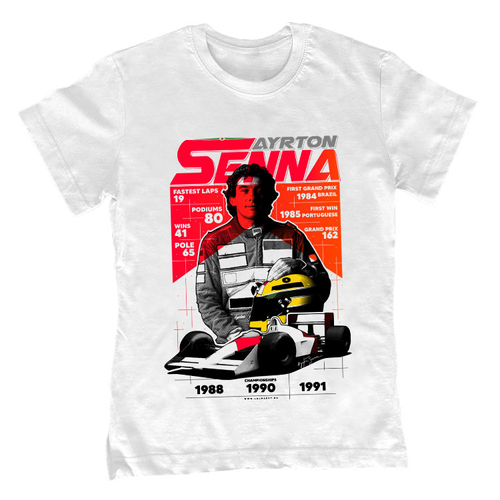 SENNA - Ayrton Senna Tribute gyerek póló (Fehér)
