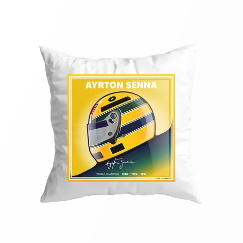 SENNA - Ayrton Senna Tribute kis párna (Fehér)