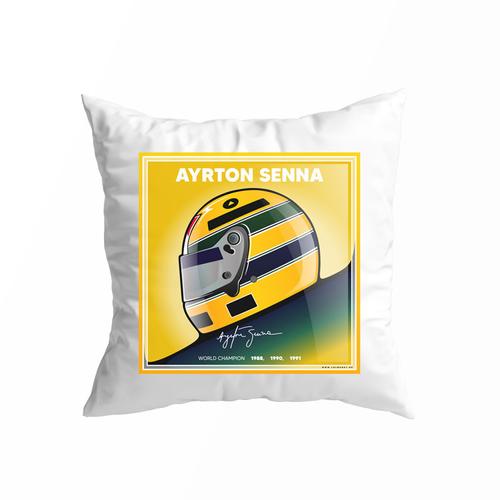 SENNA - Ayrton Senna Tribute kis párna (Fehér)