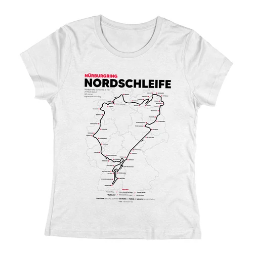 Nordschleife női póló (Fehér)