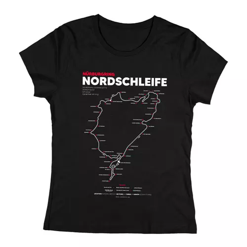 Nordschleife női póló (Fekete)