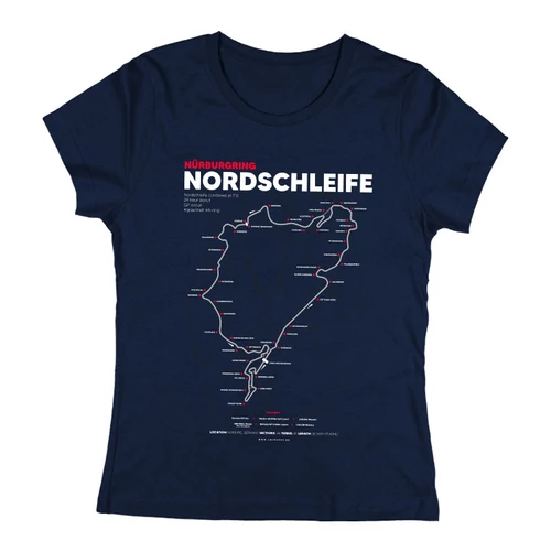 Nordschleife női póló (Sötétkék)