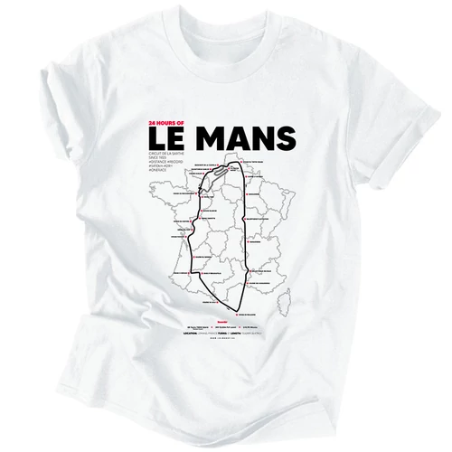 LE MANS férfi póló (Fehér)