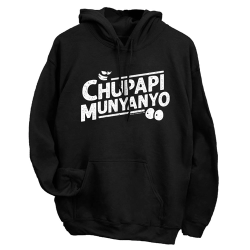 Chupapi Munyanyo kapucnis pulcsi (Fekete)