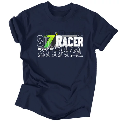 Sim Racer evolution férfi póló (Sötétkék)
