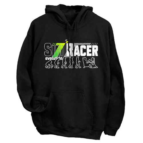 Sim Racer evolution kapucnis pulóver (Fekete)