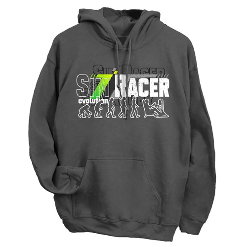 Sim Racer evolution kapucnis pulóver (Grafit)