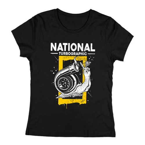 National Turbographic női póló (Fekete)