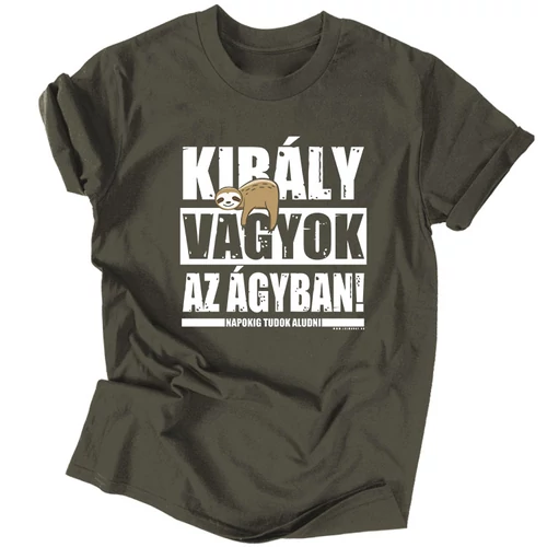 Király vagyok férfi póló (Grafit)