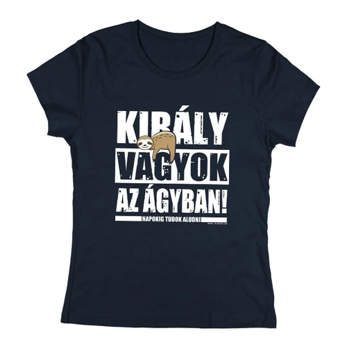 Király vagyok női póló (Sötétkék)