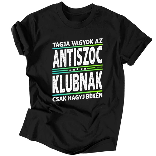 Antiszoc klub férfi póló (Fekete)