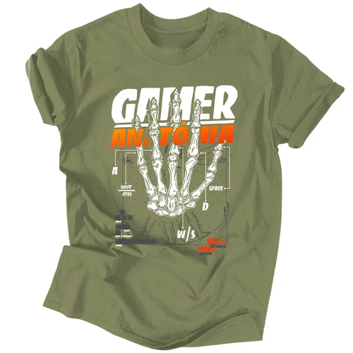 Gamer Anatómia (PC) férfi póló (Millitary)