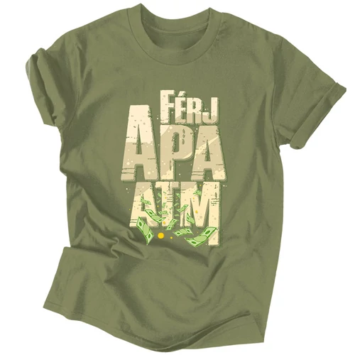 Férj Apa ATM férfi póló (Millitary)