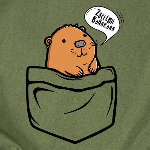 Zsebibara férfi póló (B_Millitary)