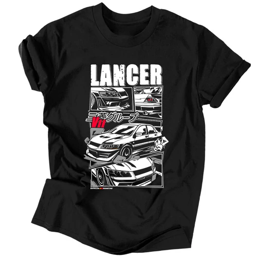 Lancer EVO VII férfi póló (Fekete)