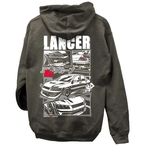 Lancer EVO VII kapucnis pulcsi (Grafit)