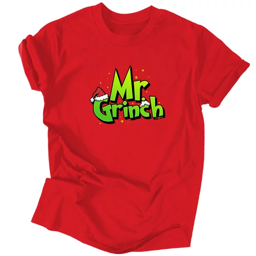 Mr. Grinch férfi póló (Piros)