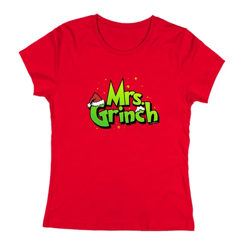 Mrs. Grinch női póló (Piros)