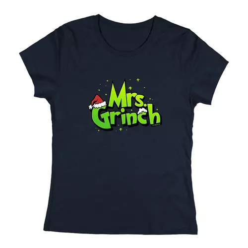 Mrs. Grinch női póló (Sötétkék)